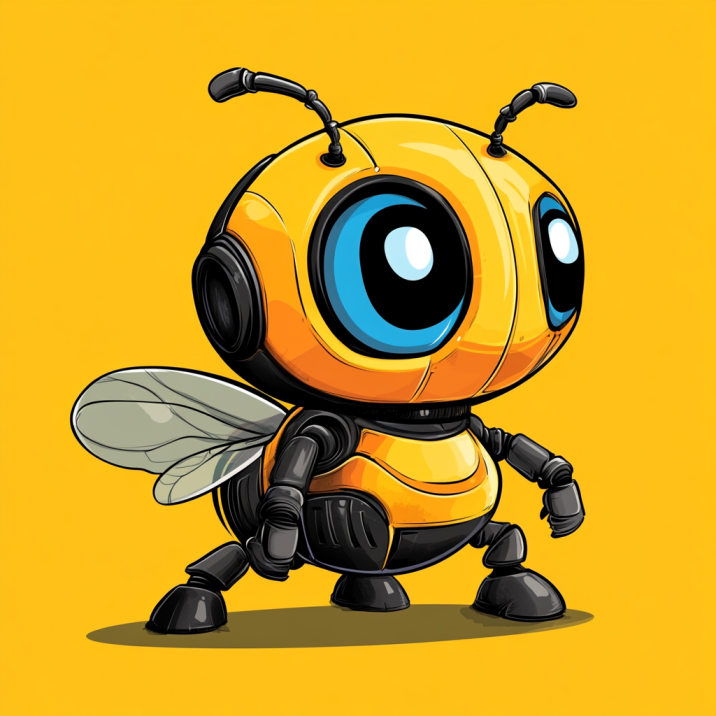 A cute robot bee.